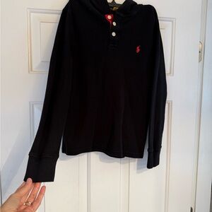 Ralph Lauren Black Hoodie with Red Accent